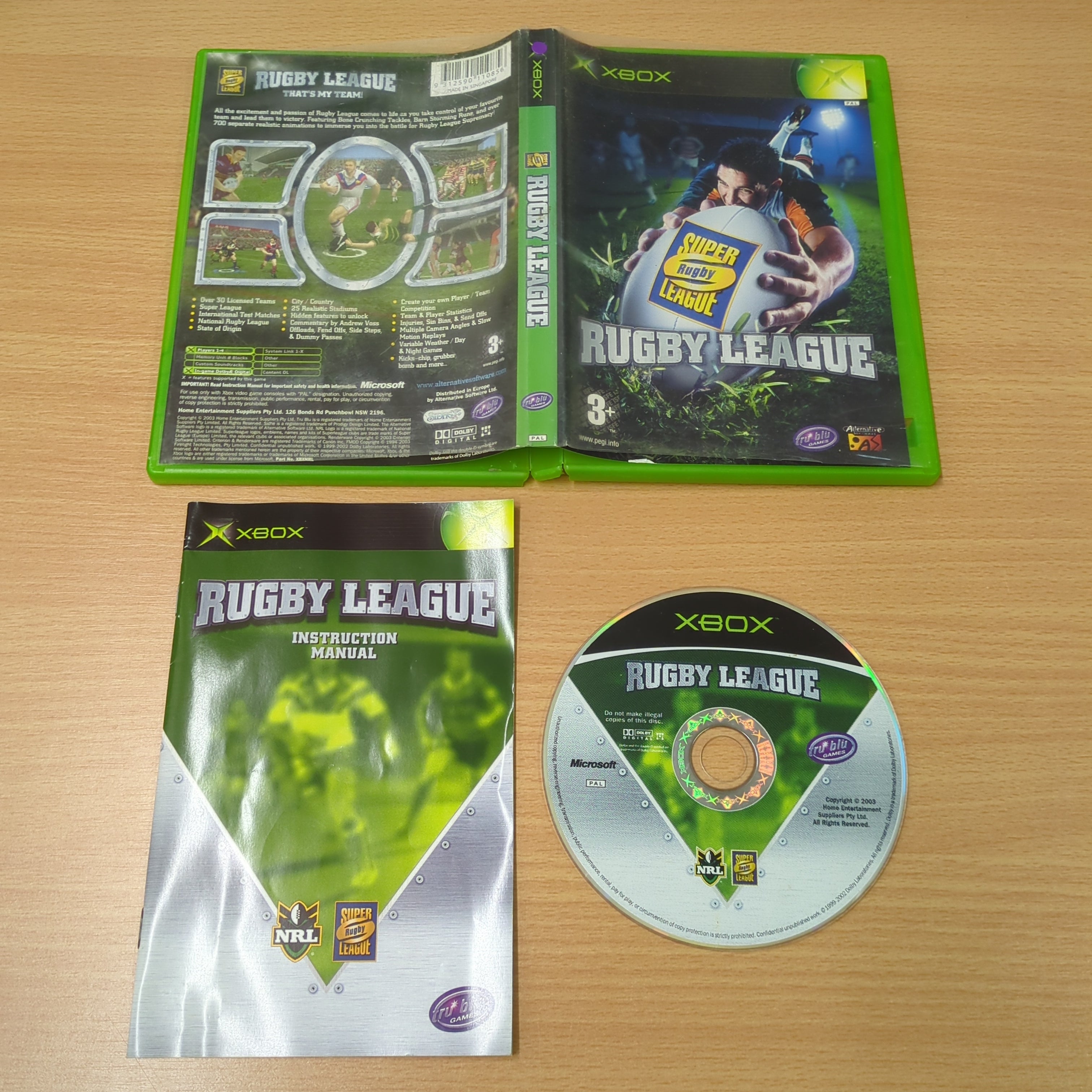 Rugby League original xbox game Rugby League original xbox game